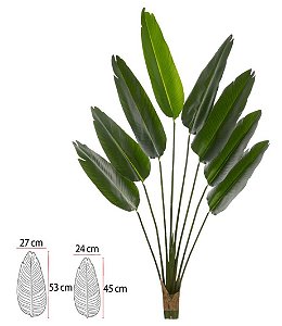 Planta Árvore Artificial Palmeira Viajante Real Toque X8 Verde 1,6m